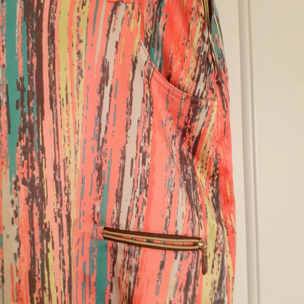 Jamie Sadock Skort Orange Stripe Radiance Size 12